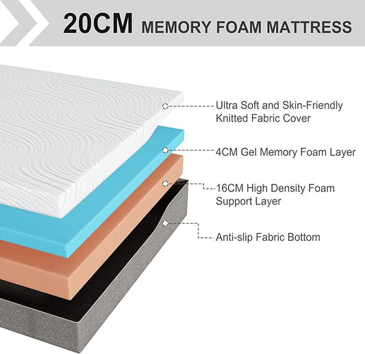 Memory Foam Mattress- 20cm